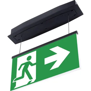 Průmyslové svítidlo Nouzové svítidlo Suprema LED 5W D-std SA 3H AT IP54 PT-S, vestavné, černé