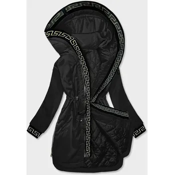 Dámská cargo bunda Černá bunda pro ženy s ozdobnou lemovkou 5M0 SWEST, odstíny černé XL (42) i392_21473-53