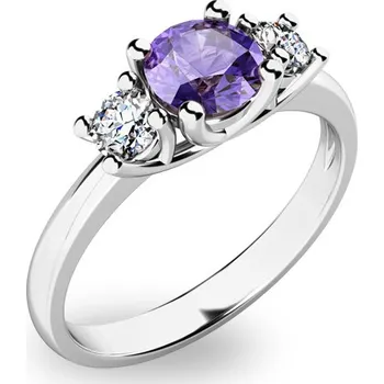 Oblečení a móda Dámský prsten bílé zlato 585/1000 přírodní diamant 0.50 ct G/SI tanzanitem a tanzanit 10803B-TZNT velikost 58
