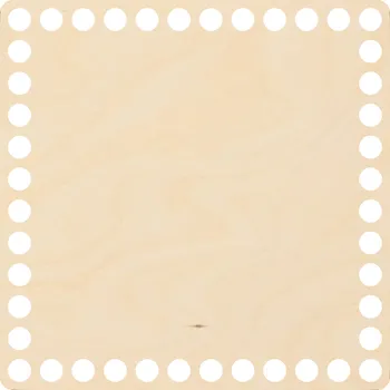 WoodenPuzzle.cz Víko na háčkování - čtverec - přírodní (různé velikosti) Velikost: 10x10 cm