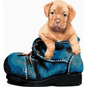 Hračka Diamondi Diamantové malování - ŠTĚNĚ V BOTĚ Rozměr: 40x50 cm, Rámování: bez rámu a bez vypnutí plátna