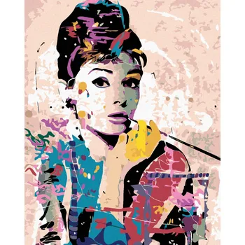 Hračka Diamondi Diamantové malování - AUDREY HEPBURN Rozměr: 40x50 cm, Rámování: bez rámu a bez vypnutí plátna