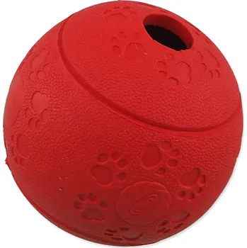 Hračka pro psa Dog Fantasy Míček na pamlsky červený 8 cm