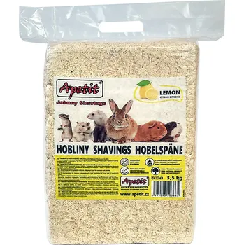 Podestýlka pro hlodavce Apetit - podestýlka hoblinová s vůní citronu Johnny Shavings Lemon 3,5 kg