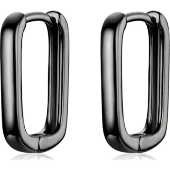 Náušnice Olivie Stříbrné obdélníkové náušnice BLACK 7889 Ag 925; ≤1,5 g.