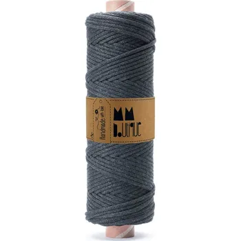 Příze MMboutique bavlněná šňůra SMART 5mm Charcoal