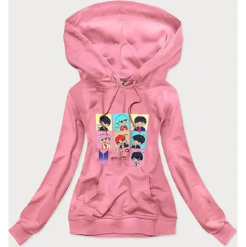 Dámská mikina Růžová dámská sportovní mikina s potiskem 20Q41 Ambitionfly, odstíny růžové uni velikost i392_17435-50