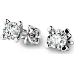 Dámské náušnice bílé zlato 585/1000 přírodní diamant 0.150 ct G/SI 10832-B-DIA