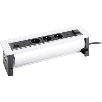 Elektrická zásuvka VersaTurn elektrická zásuvka 3x 230V Francouzská, USB A/C, bílé sklo (VersaTurn elektrická zásuvka 3x 230V Francouzská, USB A/C, bílé sklo)