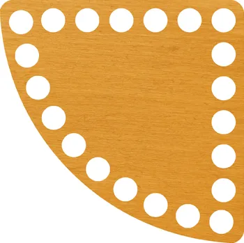 Nákupní košík WoodenPuzzle.cz Víko na háčkování - kruhová výseč - dubová lazura (různé velikosti) Velikost: 25 cm