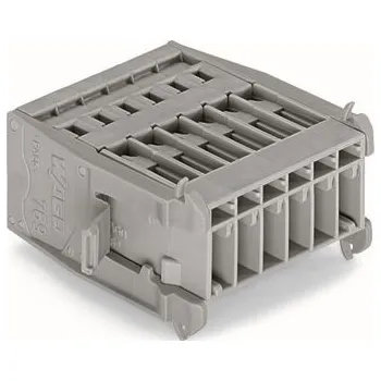 WAGO Konektor 769-606/005-000 1vodičový s pájecími piny CAGE CLAMP® 4 mm², šedá 769-606/005-000