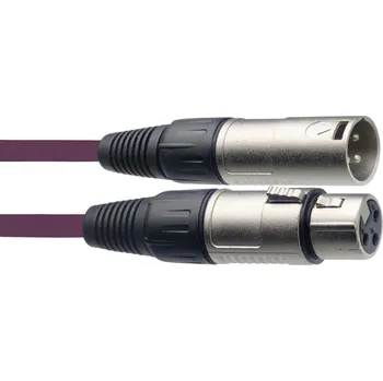 Stagg SMC3 CPP, mikrofonní kabel XLR/XLR, 3m, fialový