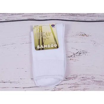 Pánské ponožky Ponožky BÍLÉ NOVIA 1031 bambus antibakteriální velikosti ponožek: 28-29 ( EUR vel. 42-43)