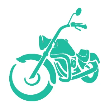 Samolepící dekorace SAMOLEPKA Harley 002 levá motorka (25 - tyrkysová) NA AUTO, NÁLEPKA, FÓLIE, POLEP, TUNING, VLASTNÍ TEXT, TISK, AUTOSAMOLEPKY.cz, POLEPY, OBRÁZEK, LOGO, SAMOLEPKY