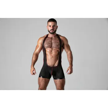 Pánské erotické prádlo Singlet Locker Gear LK0632 Look At It červený M, pánský singlet