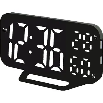 Budík JVD Digitální budík do sítě s bílými LED svítícími čísly JVD SB3725.3 (SENZOR STMÍVÁNÍ)