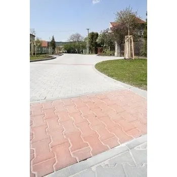 Dlažba BEST Betonová zámková dlažba BEATON půlka tl.8 cm červená