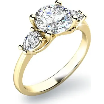 Prsten Zásnubní prsten žluté zlato 585/1000 zirkon ZP-10801-ZL-ZIR velikost 57