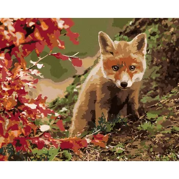 Diamondi Diamantové malování - MALÁ LIŠKA Rozměr: 40x50 cm, Rámování: bez rámu a bez vypnutí plátna