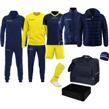 set sportovního oblečení givova Revolution tmavě modrá/žlutá 0407 S