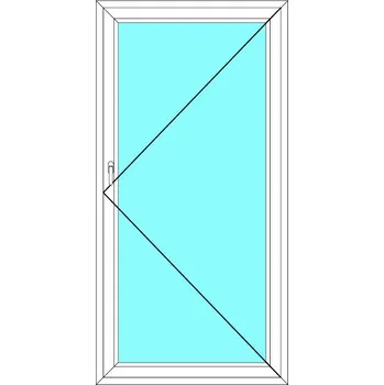 Okno Balkónové dveře 100x200 Jednokřídlé Otevírací Ekosun 7 Swisspacer Ultimate BARVA PROFILU: Bílá - Bílá