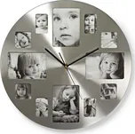 Nedis Nástěnné hodiny s fotkami stříbrné CLWA003PH40