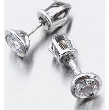 Náušnice Dámské náušnice bílé zlato 585 zirkon 52DZ-8003B-ZIR