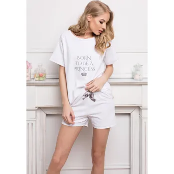 Dámské pyžamo Pyžamo pro ženy Princess Short White - Aruelle, XL i556_48195_10_36
