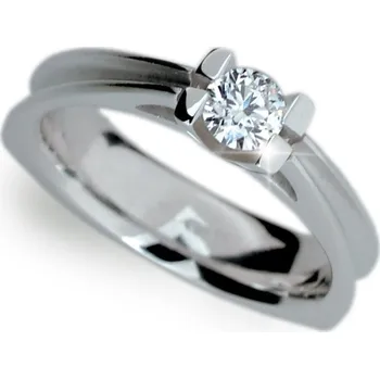 Prsten Dámský prsten bílé zlato 585/000 přírodní diamant 0.500 ct G/SI DF1992 velikost 53