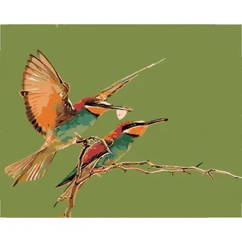Diamondi Diamantové malování - DVA KOLIBŘÍCI Rozměr: 40x50 cm, Rámování: bez rámu a bez vypnutí plátna