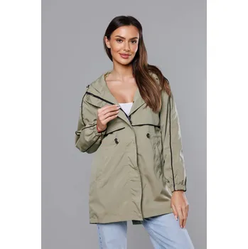 Dámská bunda Tenká bunda pro ženy v olivové barvě s podšívkou 2Z1042 SWEST, odstíny zelené S (36) i392_21486-46