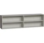 WOOOD Šedá borovicová vitrína Koley 200 x 35 cm