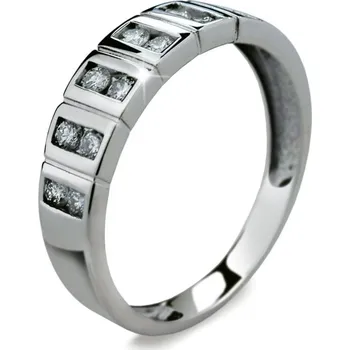 Prsten Dámský prsten bílé zlato 585/1000 přírodní diamant 0.364 ct G/SI DF2079 velikost 52