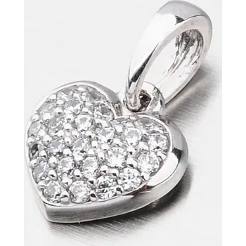 Přívěsek Dámský přívěsek bílé zlato 585 zirkon srdce 53DZ-2383B-ZIR