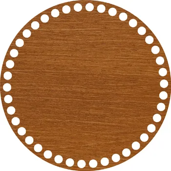 WoodenPuzzle.cz Víko na háčkování - kruh - ořechová lazura (různé velikosti) Velikost: 8 cm