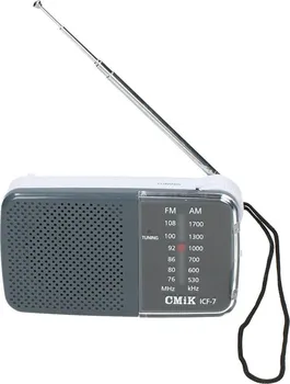 Radiopřijímač CMiK ICF7 šedý
