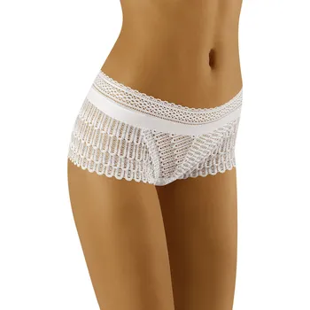 Kalhotky Klasické prolamované kalhotky Riki od Wol-Bar v bílé barvě, M i510_35776372385