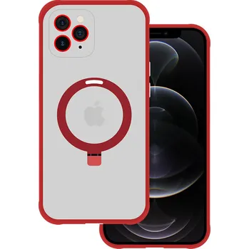 Pouzdro na mobilní telefon Tel Protect Magical Magsafe Stand Case pro Iphone 11 Pro Max červený