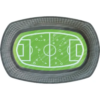 Party dekorace Oválné fotbalové talířky