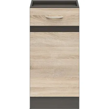 Šatní skříň Brwcz JUNONA D1D/40/82 L BBL wenge/dveře dub sonoma ( BEZ PRAC. DESKY ) / 3BAL/