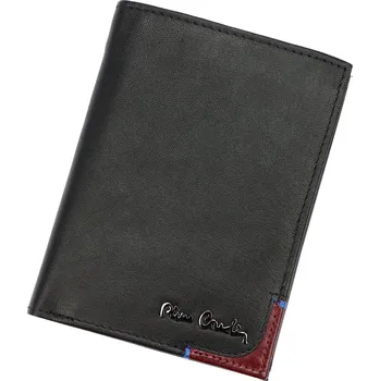 Peněženka Pánská kožená peněženka Pierre Cardin Bredly - černo-červená