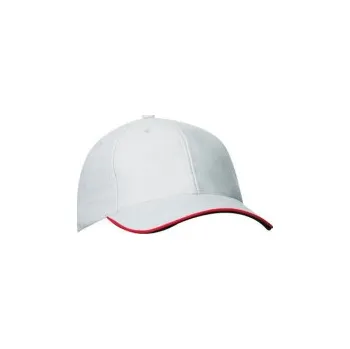 Kšiltovka Myrtle beach Unisex kšiltovka MB6197 Light Grey-Red one size