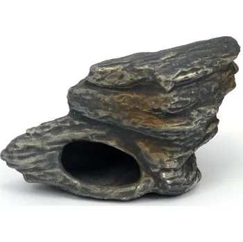 Dekorace do akvária UP Aqua Keramický kámen s otvorem 13 x 13 x 8,5 cm