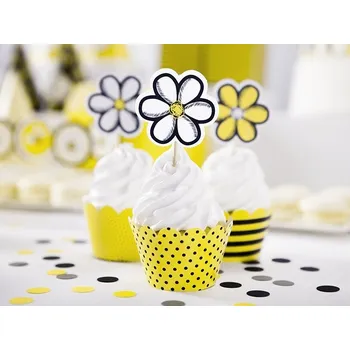 Party dekorace Košíčky na dortíky - Včelka, 6 ks