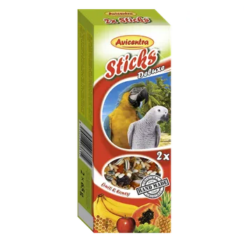 Krmivo pro ptáka Avicentra s.r.o. Tyčinky velký papoušek ovoce + med 2 ks 130 g