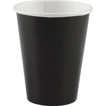 Jednorázové nádobí Kelímky černé papírové