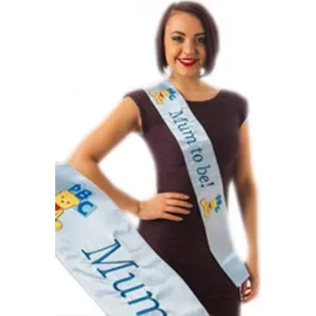 Party dekorace Modrá šerpa pro budoucí maminky