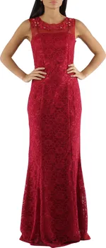 Dámské šaty Charm's Paris Společenské a plesové šaty krajkové dlouhé luxusní červené XS