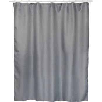 Sprchový závěs BISK Erga RIST, sprchový závěs s háčky (12ks) 200x180 cm, šedá, ERG-08378