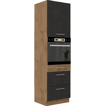 Kuchyňská skříňka Kuchyňská skříň VEGA 60 DPS 210 3S 1F, Matera mat/Dub lancelot